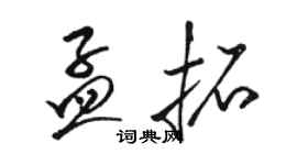 骆恒光孟拓草书个性签名怎么写