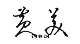 骆恒光黄美草书个性签名怎么写