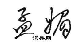 骆恒光孟媚草书个性签名怎么写