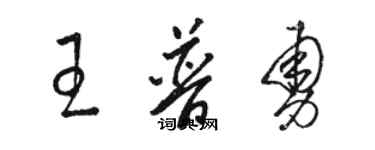 骆恒光王普勇草书个性签名怎么写