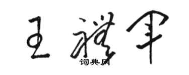 骆恒光王礼军草书个性签名怎么写
