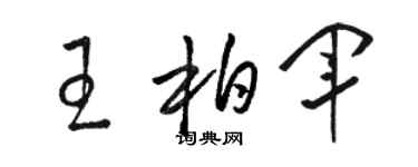 骆恒光王柏军草书个性签名怎么写