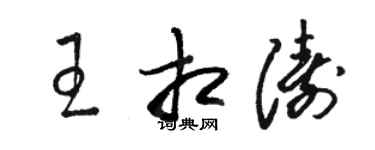 骆恒光王相涛草书个性签名怎么写
