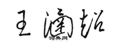 骆恒光王涵超草书个性签名怎么写