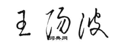 骆恒光王阳波草书个性签名怎么写