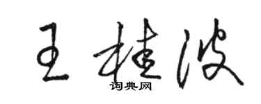 骆恒光王桂波草书个性签名怎么写