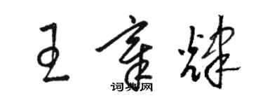 骆恒光王章辉草书个性签名怎么写