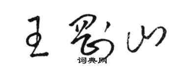骆恒光王刚山草书个性签名怎么写