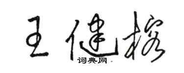 骆恒光王健榕草书个性签名怎么写