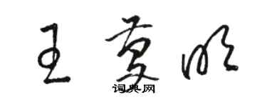 骆恒光王庆明草书个性签名怎么写