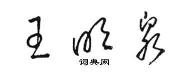 骆恒光王明泉草书个性签名怎么写