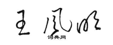 骆恒光王风明草书个性签名怎么写