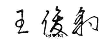 骆恒光王俊豹草书个性签名怎么写