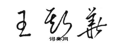 骆恒光王斯华草书个性签名怎么写