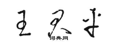 骆恒光王君平草书个性签名怎么写