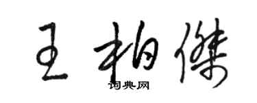 骆恒光王柏杰草书个性签名怎么写