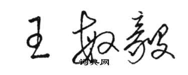骆恒光王敏毅草书个性签名怎么写