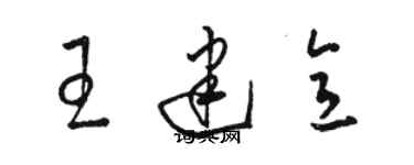 骆恒光王建意草书个性签名怎么写