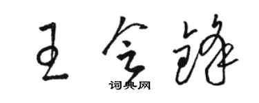 骆恒光王会锋草书个性签名怎么写
