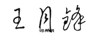 骆恒光王月锋草书个性签名怎么写