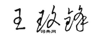 骆恒光王玫锋草书个性签名怎么写