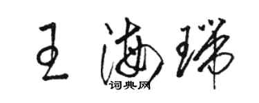 骆恒光王海瑞草书个性签名怎么写