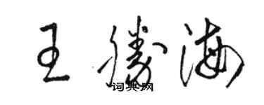 骆恒光王胜海草书个性签名怎么写