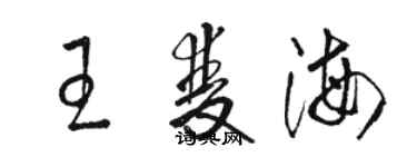 骆恒光王双海草书个性签名怎么写