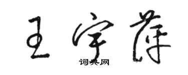 骆恒光王宇萍草书个性签名怎么写