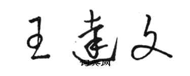 骆恒光王达文草书个性签名怎么写