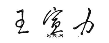 骆恒光王宣力草书个性签名怎么写
