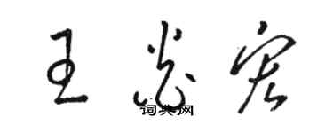 骆恒光王炎宏草书个性签名怎么写