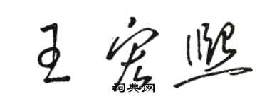 骆恒光王宏熙草书个性签名怎么写