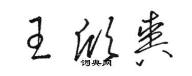 骆恒光王欣爽草书个性签名怎么写