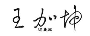 骆恒光王加坤草书个性签名怎么写