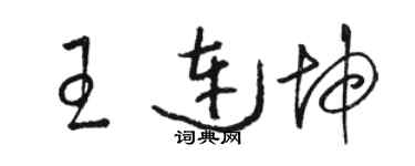 骆恒光王连坤草书个性签名怎么写