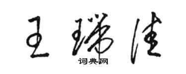 骆恒光王瑞佳草书个性签名怎么写