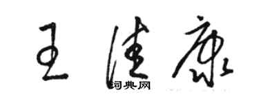 骆恒光王佳康草书个性签名怎么写