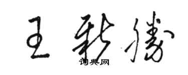 骆恒光王新胜草书个性签名怎么写