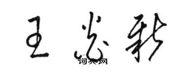 骆恒光王炎新草书个性签名怎么写