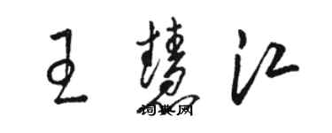 骆恒光王慧江草书个性签名怎么写