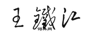 骆恒光王铁江草书个性签名怎么写
