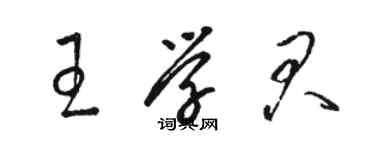 骆恒光王学君草书个性签名怎么写