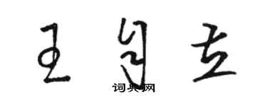 骆恒光王自立草书个性签名怎么写