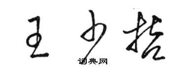 骆恒光王少哲草书个性签名怎么写
