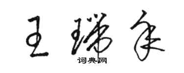 骆恒光王瑞年草书个性签名怎么写