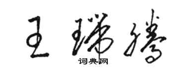 骆恒光王瑞腾草书个性签名怎么写