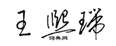 骆恒光王熙瑞草书个性签名怎么写
