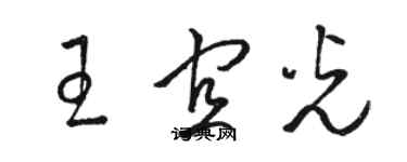 骆恒光王宜光草书个性签名怎么写
