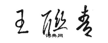 骆恒光王联青草书个性签名怎么写